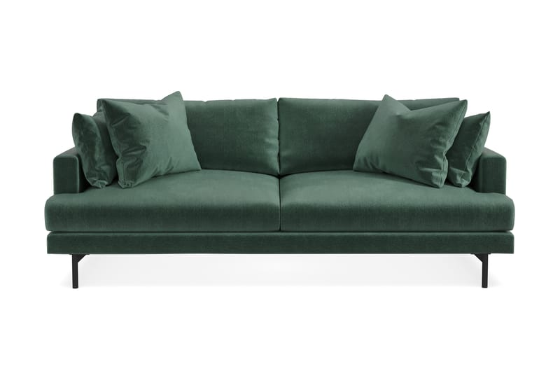 Menard 4-sits Djup Sammetssoffa - Mörkgrön - Möbler - Soffa - Sammetssoffa