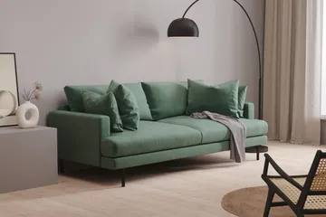 Menard 4-sits Djup Sammetssoffa - Mörkgrön - Möbler - Soffa - Sammetssoffa