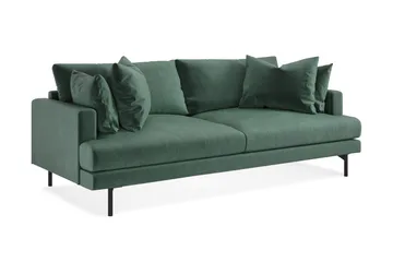 Menard 4-sits Djup Sammetssoffa - Mörkgrön - Möbler - Soffa - Sammetssoffa