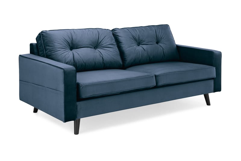 Monroe 3-sits Sammetssoffa - Blå - Möbler - Soffa - Sammetssoffa