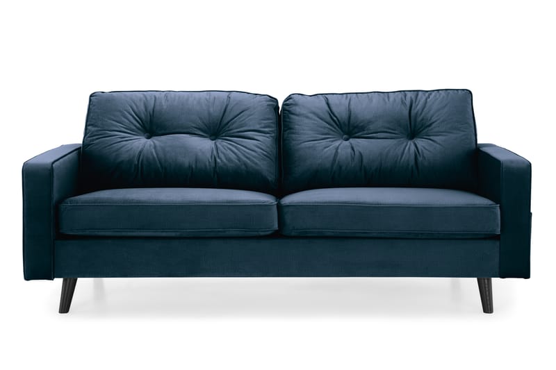 Monroe 3-sits Sammetssoffa - Blå - Möbler - Soffa - Sammetssoffa