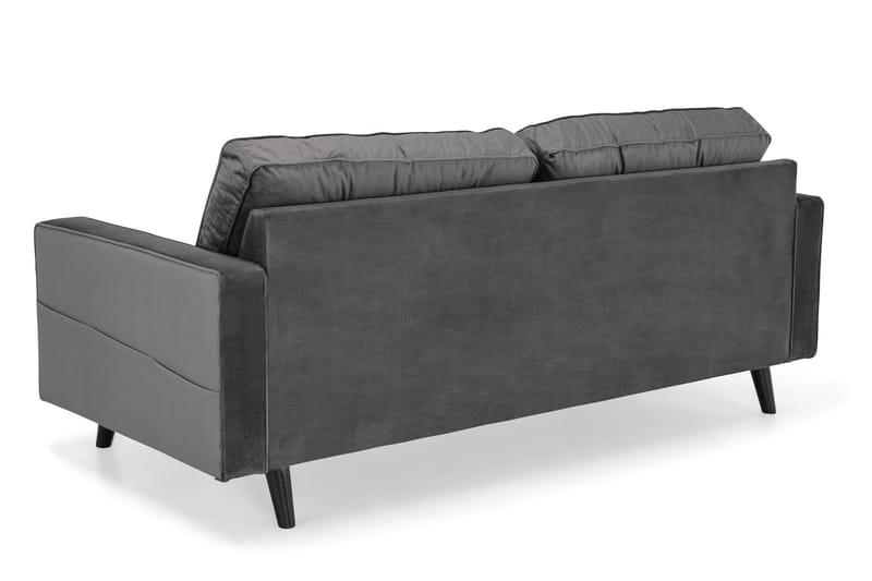 Monroe 3-sits Sammetssoffa - Mörkgrå - Möbler - Soffa - Sammetssoffa