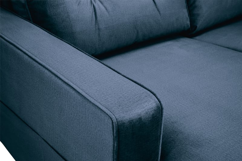 Monroe 4-sits Högervänd U-formad Soffa med Divan och Schäslong i Sammet - Blå - Möbler - Soffa - Sammetssoffa