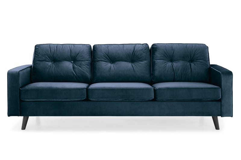 Monroe 4-sits Sammetssoffa - Blå - Möbler - Soffa - Sammetssoffa