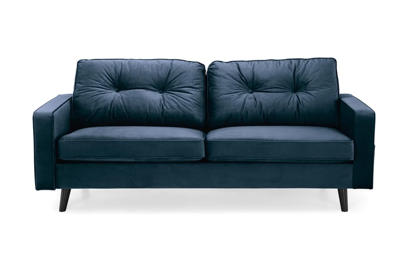 Monroe Sammetssoffa 3-sits - Midnattsblå - Sammetssoffa - 3 sits soffa