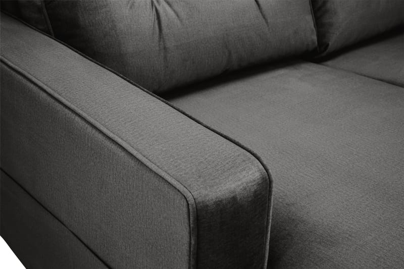 Monroe U-soffa Large med Divan Vänster Sammet - Mörkgrå - U-soffa - Sammetssoffa