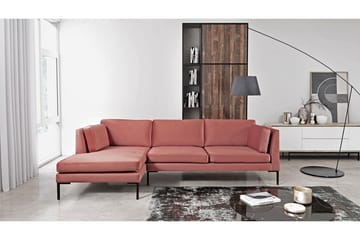 Ocean 3-sits Hörnbäddsoffa Höger med Divan i Sammet - Rosa - Möbler - Soffa - Sammetssoffa