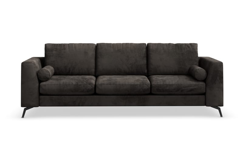 Ocean Lyx 3-sits Sammetssoffa - Mörkgrå - Möbler - Soffa - Sammetssoffa