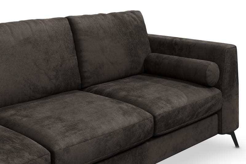 Ocean Lyx 3-sits Sammetssoffa - Mörkgrå - Möbler - Soffa - Sammetssoffa