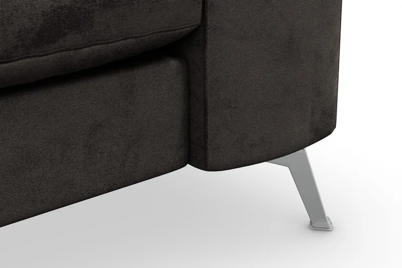 Ocean Lyx 3-sits Sammetssoffa - Mörkgrå - Möbler - Soffa - 3 sits soffa