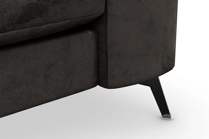 Ocean Lyx 3-sits Sammetssoffa - Mörkgrå - Möbler - Soffa - 3 sits soffa