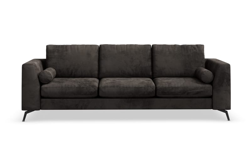 Ocean Lyx 3-sits Sammetssoffa, Mörkgrå