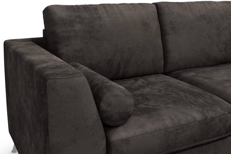 Ocean Lyx 3-sits Sammetssoffa - Mörkgrå - Möbler - Soffa - 3 sits soffa