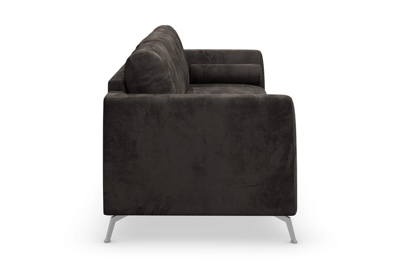 Ocean Lyx 3-sits Sammetssoffa - Mörkgrå - Möbler - Soffa - 3 sits soffa