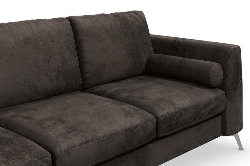 Ocean Lyx 3-sits Sammetssoffa - Mörkgrå - Möbler - Soffa - 3 sits soffa