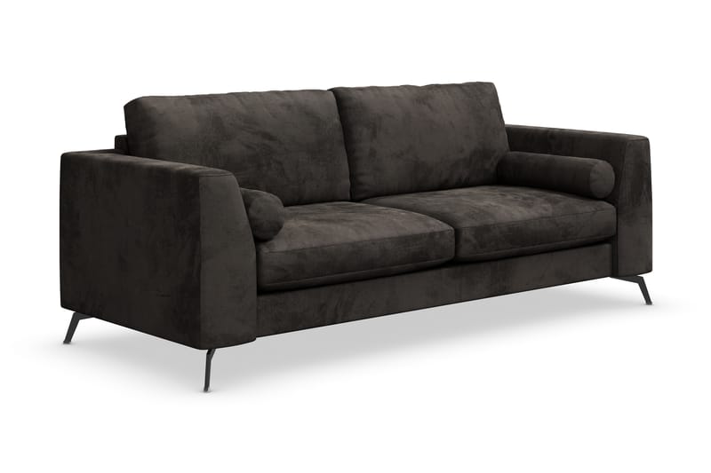 Ocean Lyx 3-sits Soffa - Mörkgrå/Sammet - Möbler - Soffa - Sammetssoffa