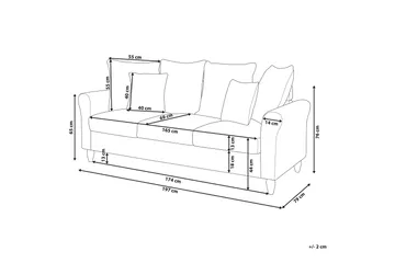 Paretti Soffa Sammet - Grön - Möbler - Soffa - Sammetssoffa