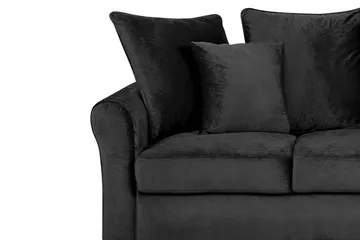 Paretti Soffa Sammet - Svart - Möbler - Soffa - Sammetssoffa