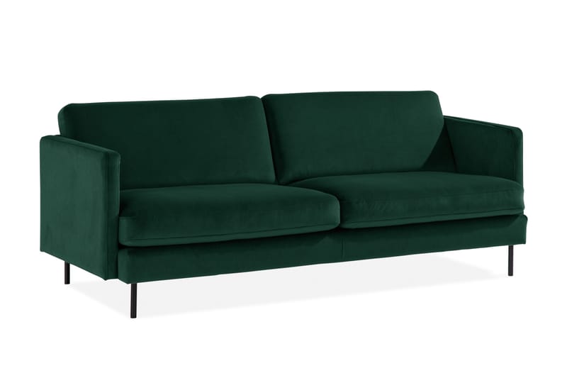 Teodin Sammetssoffa 3-sits - Grön - Möbler - Soffa - Sammetssoffa