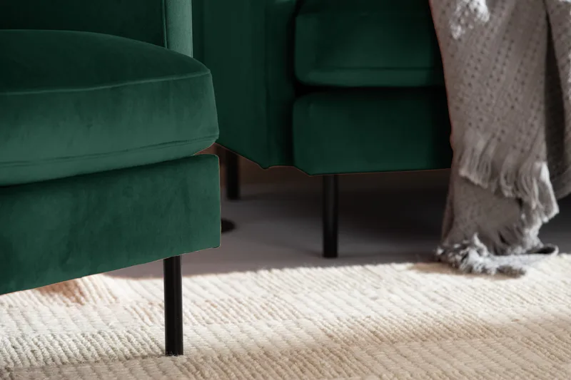 Teodin Sammetssoffa 3-sits - Grön - Möbler - Soffa - Sammetssoffa