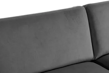 Teodin Sammetssoffa 3-sits - Ljusgrå - Möbler - Soffa - Sammetssoffa