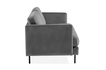 Teodin Sammetssoffa 3-sits - Ljusgrå - Möbler - Soffa - Sammetssoffa