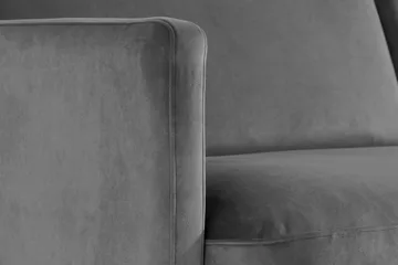 Teodin Sammetssoffa 3-sits - Ljusgrå - Möbler - Soffa - Sammetssoffa