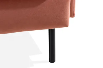 Teodin Sammetssoffa 3-sits - Rosa - Möbler - Soffa - Sammetssoffa