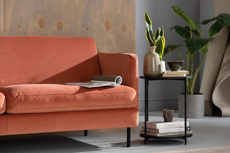 Teodin Sammetssoffa 3-sits - Rosa - Möbler - Soffa - Sammetssoffa