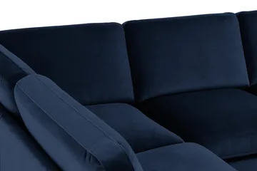 Teodin U-soffa med Divan Sammet Höger - Blå - Möbler - Soffa - Sammetssoffa