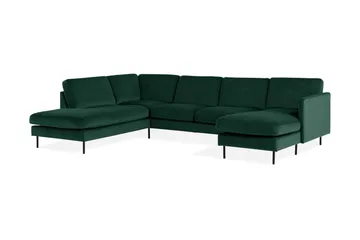 Teodin U-soffa med Divan Sammet Höger - Grön - Möbler - Soffa - Sammetssoffa