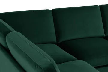 Teodin U-soffa med Divan Sammet Höger - Grön - Möbler - Soffa - Sammetssoffa