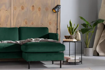 Teodin U-soffa med Divan Sammet Höger - Grön - Möbler - Soffa - Sammetssoffa