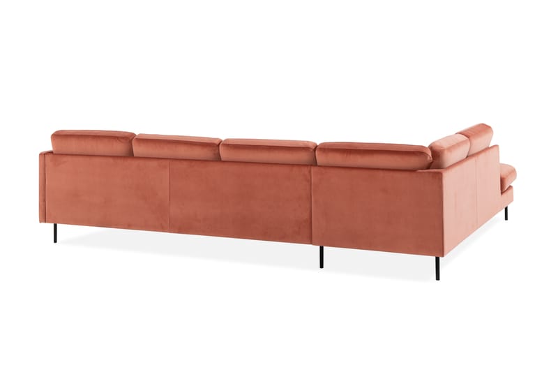 Teodin U-soffa med Divan Sammet Höger - Rosa - U-soffa - Sammetssoffa