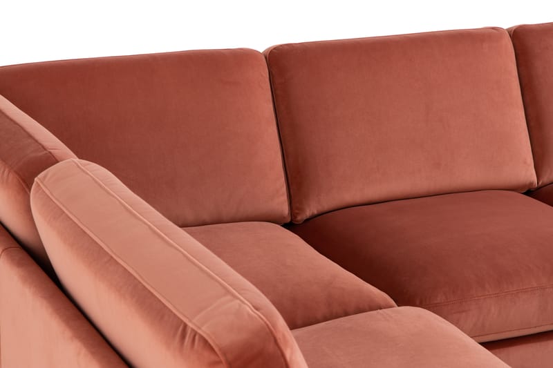 Teodin U-soffa med Divan Sammet Höger - Rosa - U-soffa - Sammetssoffa