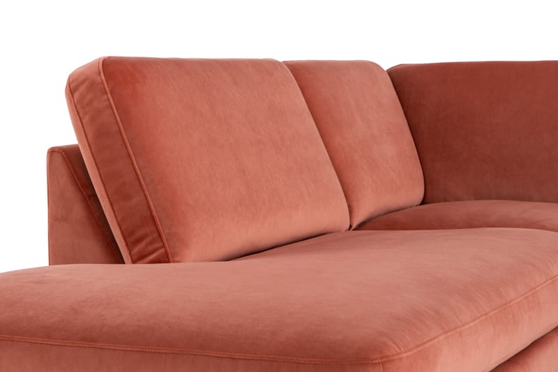 Teodin U-soffa med Divan Sammet Höger - Rosa - U-soffa - Sammetssoffa