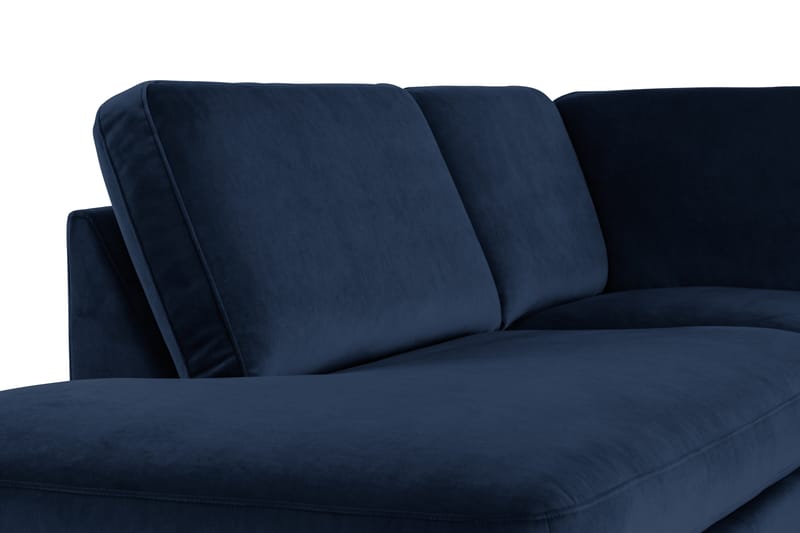 Teodin U-soffa med Divan Sammet Vänster - Blå - U-soffa - Sammetssoffa