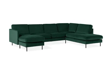 Teodin U-soffa med Divan Sammet Vänster - Grön - Möbler - Soffa - Sammetssoffa