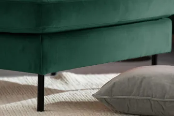 Teodin U-soffa med Divan Sammet Vänster - Grön - Möbler - Soffa - Sammetssoffa