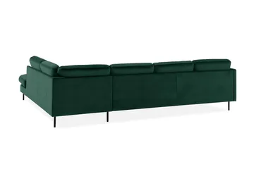 Teodin U-soffa med Divan Sammet Vänster - Grön - Möbler - Soffa - Sammetssoffa
