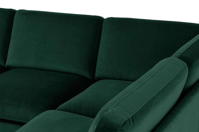 Teodin U-soffa med Divan Sammet Vänster - Grön - U-soffa - Sammetssoffa