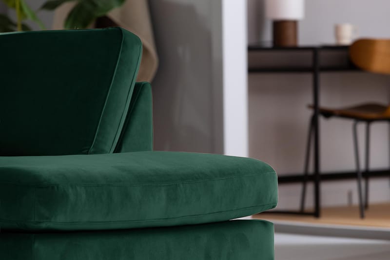 Teodin U-soffa med Divan Sammet Vänster - Grön - Möbler - Soffa - Sammetssoffa