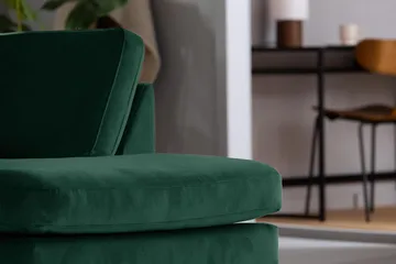 Teodin U-soffa med Divan Sammet Vänster - Grön - Möbler - Soffa - Sammetssoffa