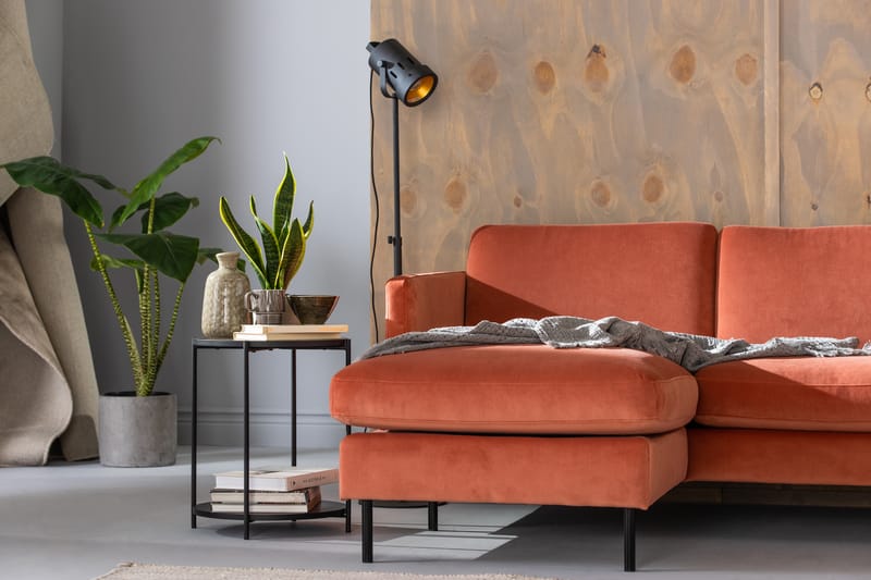 Teodin U-soffa med Divan Sammet Vänster - Rosa - Möbler - Soffa - Sammetssoffa