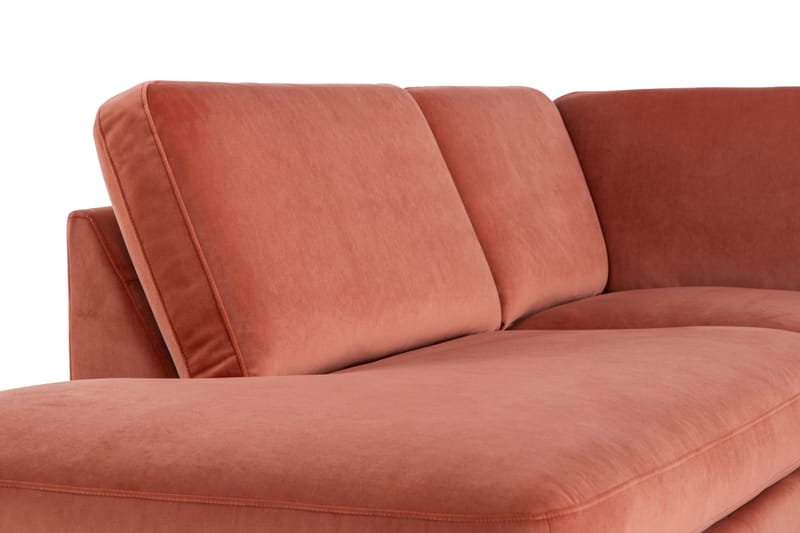 Teodin U-soffa med Divan Sammet Vänster - Rosa - U-soffa - Sammetssoffa