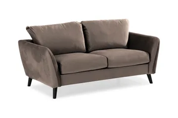 Trend 2-sits Sammetssoffa - Brun - Möbler - Soffa - Sammetssoffa