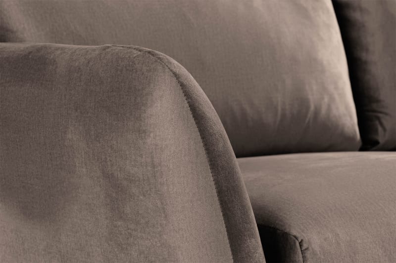 Trend 2-sits Sammetssoffa - Brun - Möbler - Soffa - Sammetssoffa