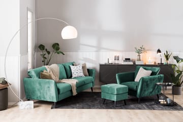 Trend 2-sits Sammetssoffa - Grön - Möbler - Soffa - Sammetssoffa