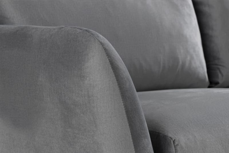 Trend 2-sits Sammetssoffa - Ljusgrå - Möbler - Soffa - Sammetssoffa