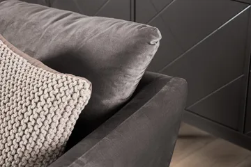Trend 2-sits Sammetssoffa - Mörkgrå - Möbler - Soffa - Sammetssoffa